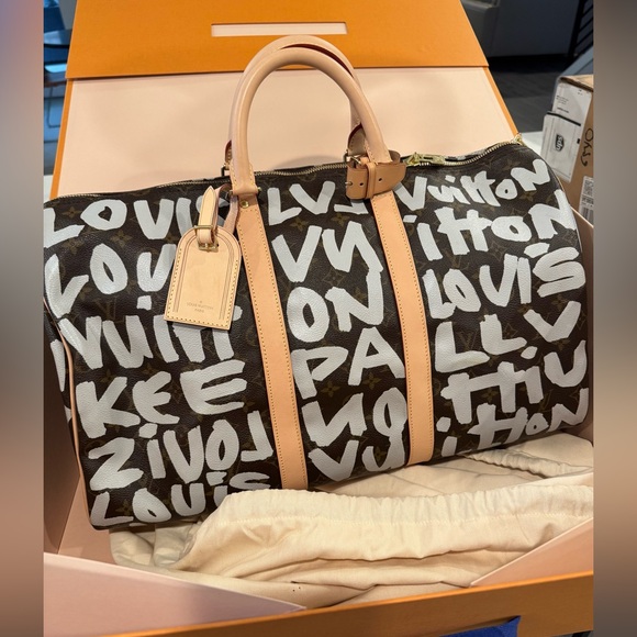 Louis Vuitton Handbags - Louis Vuitton Stephen Sprouse Monogram Graffiti Coated Canvas Keepall 50